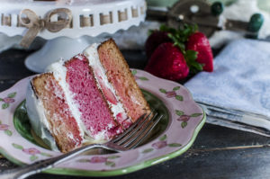 Paleo Strawberry Rose Cake